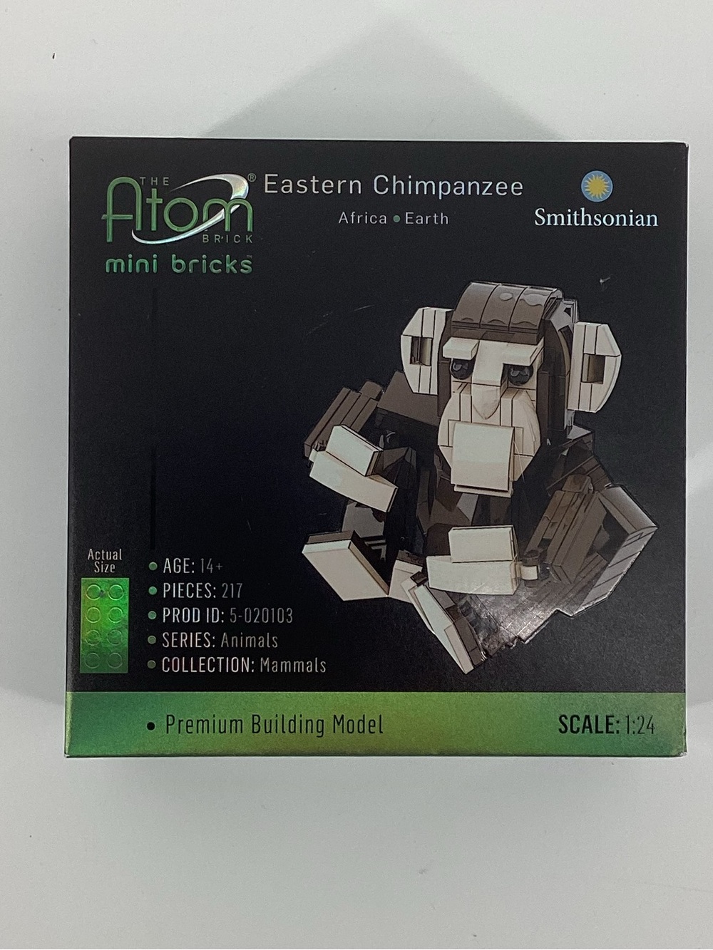 Atom Brick Eastern Chimpanzee Mini Bricks Building Set - Brown & White